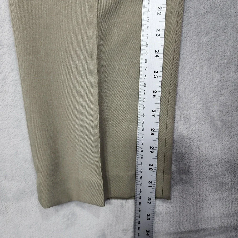 Perry Ellis Portfolio Pants Mens 32x32‎ Beige Dress Flat Front Straight Office